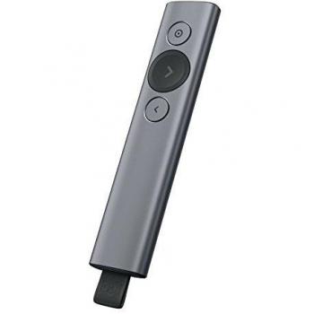 Logitech Spotlight Plus - Presentador Inalámbrico con Puntero Láser Digital, Receptor USB, Conexión Bluetooth y 2.4 GHz, Compatible con PC, Mac, Android e iOS