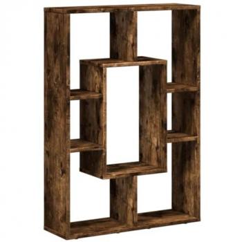 Estantería de madera de ingeniería roble ahumado 63x20x90 cm marrón