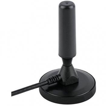 iafer 30dBi Antena de varilla digital TV con base magnética estable, potente Antena de DVB-T para todos los dispositivos DVB-T y Analog TV señales - Negro