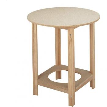 Mesa Camilla Redonda Gazte 90 x 90 x 75cm - Diseño Elegante y Versátil, Estructura de Haya