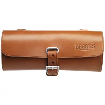 Brooks Challenge - Bolsa de piel para el sillín, color negro marrón miel