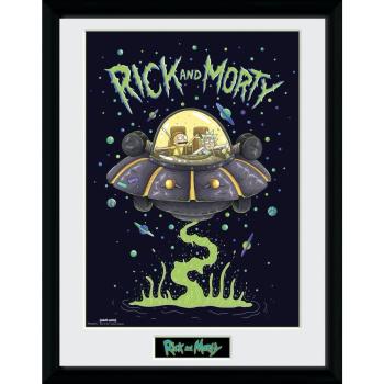 Póster Enmarcado Rick y Morty - Nave 30 x 40 cm, Edición Coleccionista