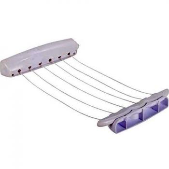 MSV TENDEDERO Extensible 6 LINEAS/Colgador, Polipropileno, Gris, 43.2x11.4x10.2 cm