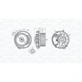 Ventilador habitáculo MAGNETI MARELLI 069412245010 - Motor eléctrico para interior, compatible con diversos modelos de vehículos, alta eficiencia, fácil instalación