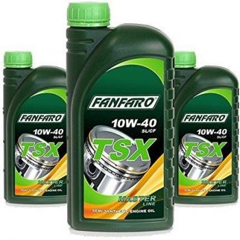 Aceite de motor FANFARO 10W-40, semi-sintético, 1 L, compatible con VW, AUDI y MERCEDES-BENZ