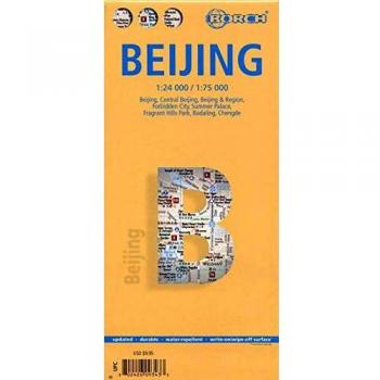 Pekín/Beijing, plano callejero plastificado. Escala 1:24.000/1:75.000. Borch.