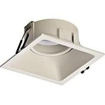 Lámpara empotrable Comfort angular 9,2 cm blanco mate