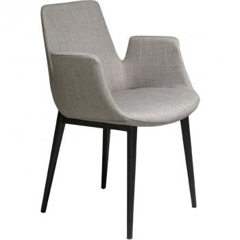 Silla comedor tapizada tela ANGEL CERDÁ 4002C, Gris | Negro, Tela, dimensiones 59 x 58 x 82 cm