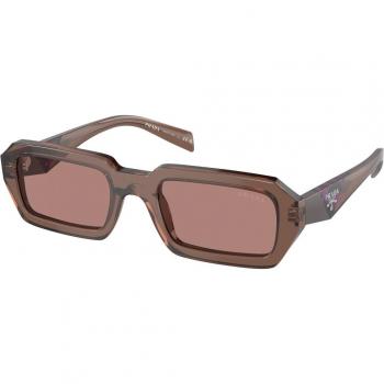 Prada PR A12S 17O60B Women's Square Brown Sunglasses Size 52