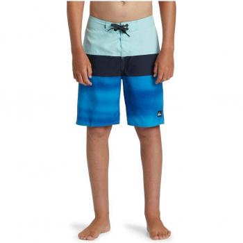 Bañador Quiksilver Everyday Panel para niños, color azul marino y negro, talla 14