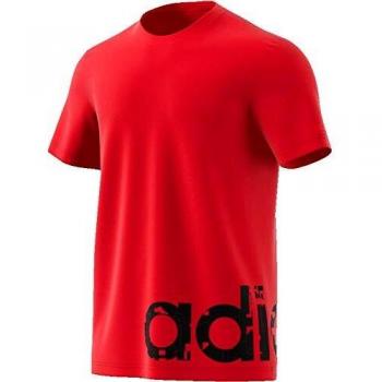 adidas M GRFX LNR T 2 Camiseta, Hombre, Escarl/Negro, XS