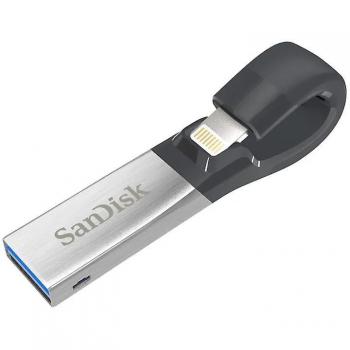 Pendrive 128GB Sandisk iXpand SDIX30C Compatible con iPhone / iPad, Memoria USB 3.0 flash de 128 gb de Sandisk ixpand para iPhone y iPad