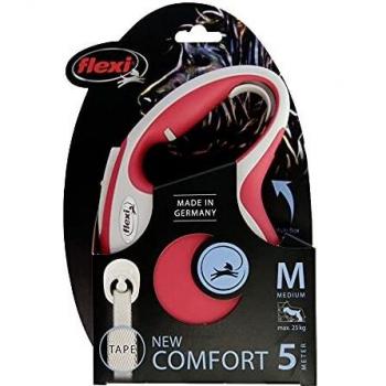 Correa Flexi New Comfort Cinta Roja Talla M de 5m para Perros