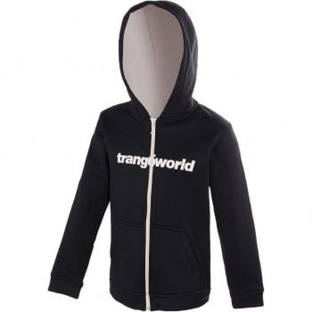 Chaqueta de niños Trangoworld Oby - Sudadera negra para niños con capucha, material transpirable y resistente al agua, diseño moderno y cómodo