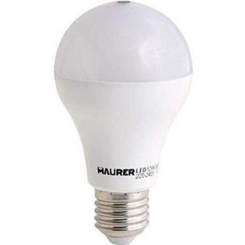 Maurer Bombilla Led con Sensor Crepuscular 12 W. E27, Blanco