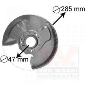 VAN WEZEL Chapa protectora contra salpicaduras, disco de freno 3758371