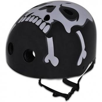 vidaXL Casco de Bicicleta BMX Calavera Skull Negro Talla L 58-61cm Ciclismo Protección