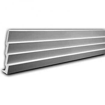 Cornisa Decorativa de Estuco Moderna Blanca 2 m - Profhome 150142
