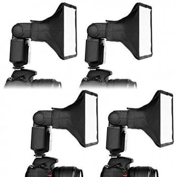 Neewer® 4 Paquetes 6 x 8 Softbox / Softbox Flash Portable de cúpula luz translúcida 20x15cm para Flash Speedlight, NEEWER TT520 TT560 TT660, Nikon SB-900 AF, AF SB-800, SB-700 AF, AF SB-600, SB-400, Canon Speedlite 380EX, 430EX, II, 550EX, 580EX, II,