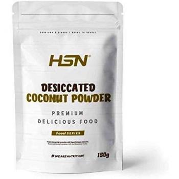 Coco Desecado en polvo de HSN | Dessicated Coconut Powder | 100% natural | Ideal para Batidos y Smoothies | Vegano, Sin Lactosa, Sin Gluten, Sin azúcares añadidos, 150 gr
