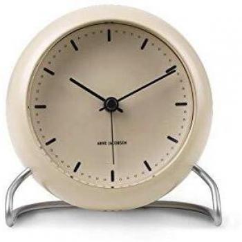 Arne Jacobsen Reloj de Mesa de plástico, Color Beige, 11 cm