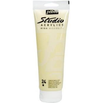 Pintura Acrílica Pébéo Studio Alta Viscosidad 250 ml Amarillo de Nápoles Acabado Mate