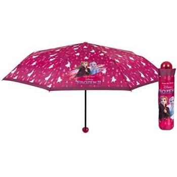 Disney Frozen Paraguas niña Mini 50cm Manual 3 Secciones Round antiviento Acampada y Senderismo, Niñas, Multicolor