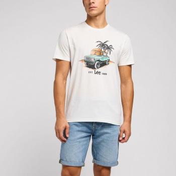 Camiseta de hombre Lee en color natural de manga corta