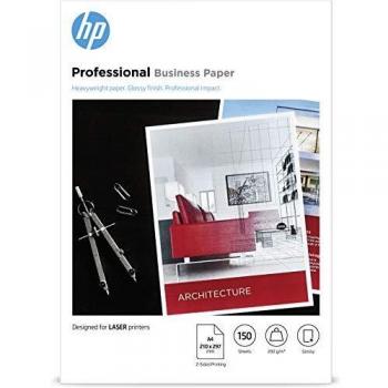HP Professional Business Photo Paper, 7MV83A, 150 hojas de papel fotográfico brillante avanzado, compatible con impresoras láser, A4, peso del material de impresión 200 g/m²