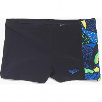Speedo Bañador de niños Allover Panel Aquashort Speedo - Bañador bóxer, diseño Allover Panel, adecuado para natación y actividades acuáticas, tejido resistente al cloro, secado rápido, ajuste cómodo y soporte
