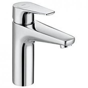Roca A5A3990C00 Mezclador Lavabo, Caño Mezzo, Cuerpo Liso, Cold Start, Colección Atlas, Cromado