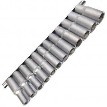 Juego de Llaves de Vaso Largas 1/2 Cromo Vanadio 10 a 24 mm 12 Piezas Mr70253