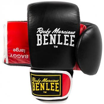 Guantes de Boxeo de Cuero Benlee Baggy Negros/Rojos Talla S Unisex