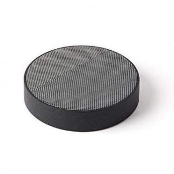 Lexon Oslo Energy 2-in-1 Bluetooth Speaker and Wireless Charging Station, Dark Gray