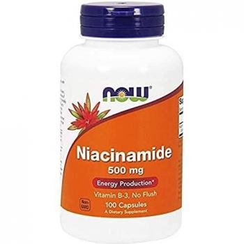 Now Foods Niacinamide (Vitamin B3) 500mg - 100 Vegan Capsules