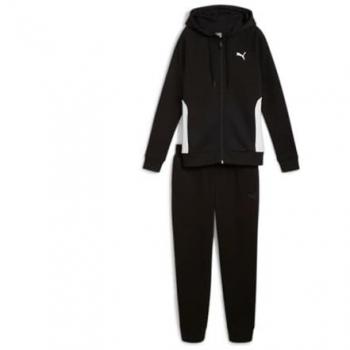 Chándal Classic Negro Puma para Mujer - Estilo Deportivo, Comodidad, Talla S, Capucha