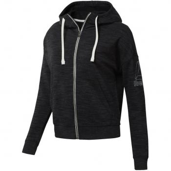 Reebok EL Marble Fullzip Sudadera, Mujer, Negro
