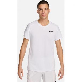 Camiseta de Tenis Dri-FIT Nike Court Slam para Hombre - Blanco, Dorado, Talla XL