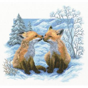 RTO Volpe Cubs contato Cross Stitch Kit-13,75X13.75 14 Count