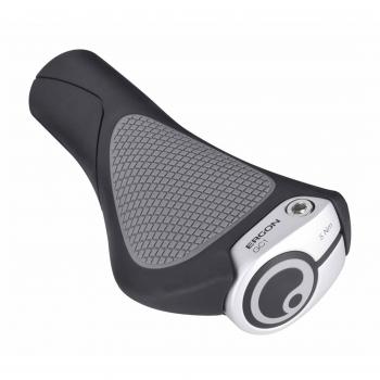 Puños Ergon GC1 Negro - Puños ergonómicos para bicicleta, diseño específico para la palma de la mano, material antideslizante, absorción de vibraciones, compatible con manillares estándar