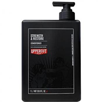 Uppercut Deluxe Strength & Restore Conditioner Acondicionador Profesional Fuerza y Restauración 1000 ml para hombre, infundido con Biotina y Cafeína para promover un crecimiento saludable, adecuado para todo tipo de cabello