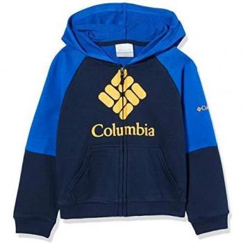 Columbia Model French Terry Sudadera con Cremallera Completa, Niños, Azul