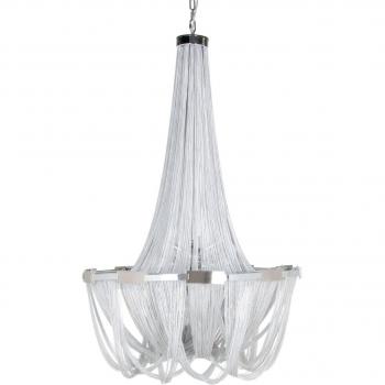 Lámpara de Techo Suspensión 80 x 80 x 120 cm Metal Plata