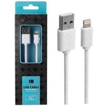 One + 23101011 Cable de datos para iPhone 5/6/7 1 M blanco