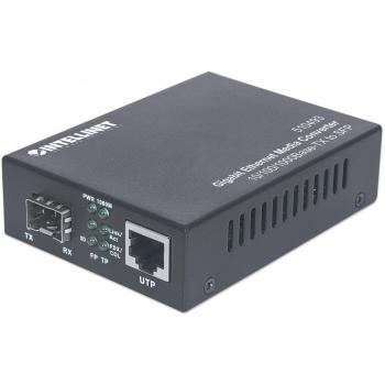 Intellinet 510493 Gigabit Ethernet to SFP Media Converter, 10/100/1000Base-TX to SFP slot, empty