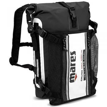 Mares 415451-bkwh D55 Crucero Doble Sistema de Cierre seco Bolsa, Negro/Blanco, 55 L