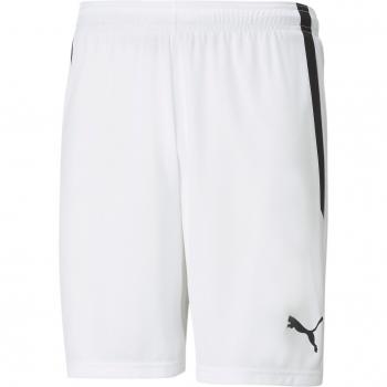 Pantalones Cortos Puma Team Liga para Hombre - Blanco y Negro, Talla Grande