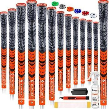 SAPLIZE Puños de Golf de 13 Piezas con Kit de regripping Completo, Mediano, Caucho de cordón, puños