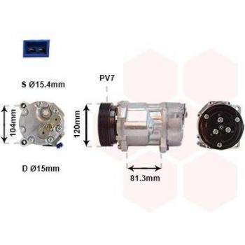 Compresor de aire acondicionado VAN WEZEL 1800K267