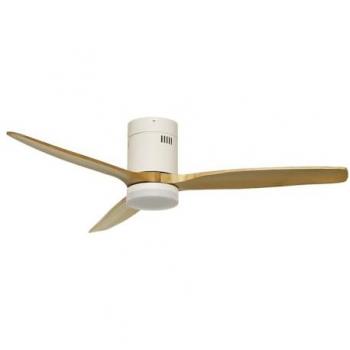 Ventilador LED Yen Blanco con Madera 15W 1500Lm CCT